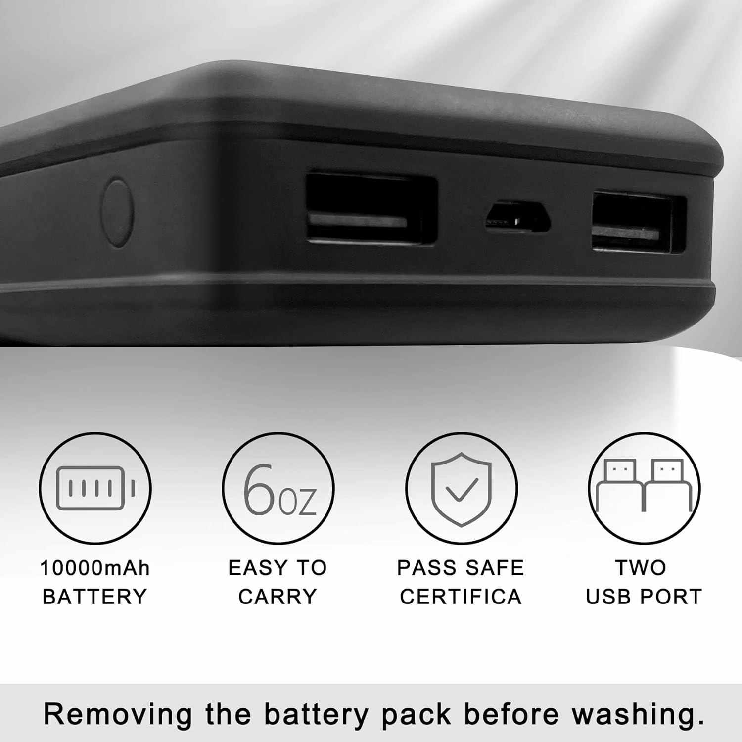 Loowoko Heated Vest for Men with Battery Pack Included, Rechargeable Electric Heating Jacket Coat, Lightweight Warming Vests