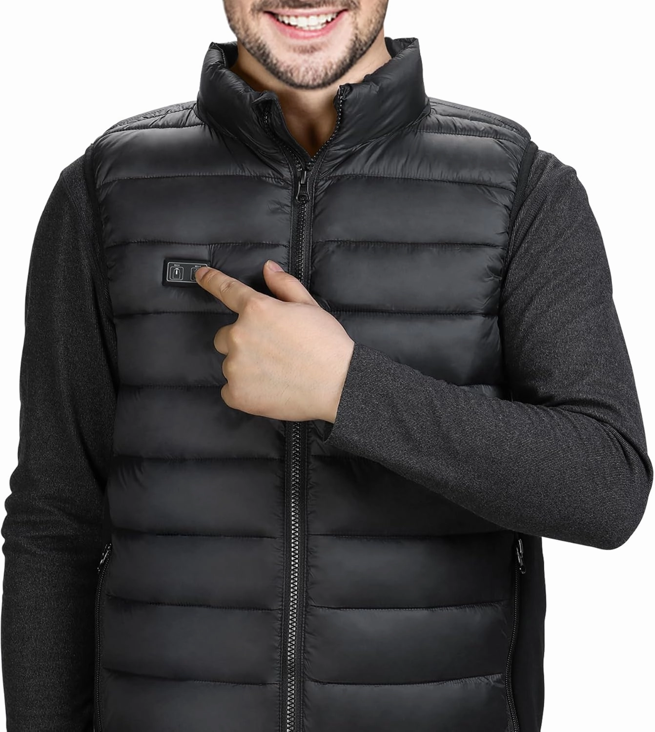 Loowoko Heated Vest for Men with Battery Pack Included, Rechargeable Electric Heating Jacket Coat, Lightweight Warming Vests