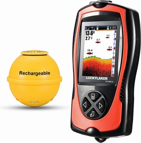 LUCKYLAKER Sonar Kayak Fish Finder Portable Water Handheld Depth Finder Boat Transducer Wireless Fish Finders Sea LCD Screen Fishing