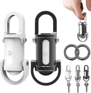 Lumilink Mini Torch, Lumilink Mini Flashlight Keychain, Mini Keychain Flashlight, Mini Flashlight for Emergency Power, 3 in 1 Flashlight & Power Bank & Keychain (Black White)