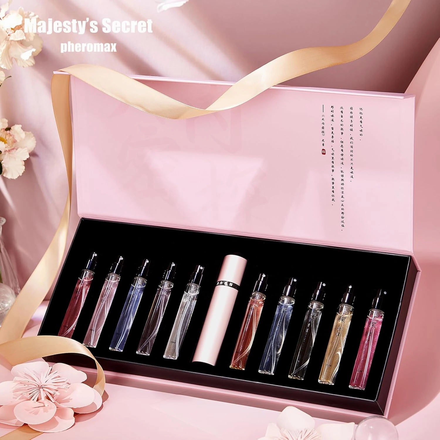 Luxury Women's Perfume Set (10 x 0.34 fl oz) – Mini Fragrance Collection with Magnetic Cap & Gift Bag – Unique Women Perfume for Travel,Dating,Holidays,Daily Use – Gift for Mum,Wife,Girlfriend