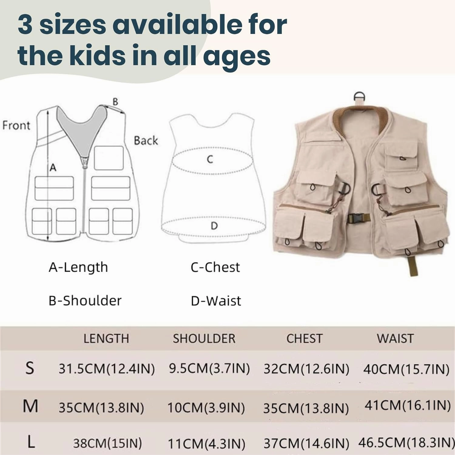 M MAXIMUMCATCH Maxcatch Kids Fly Fishing Vest Youth Vest Pack, 100% Cotton