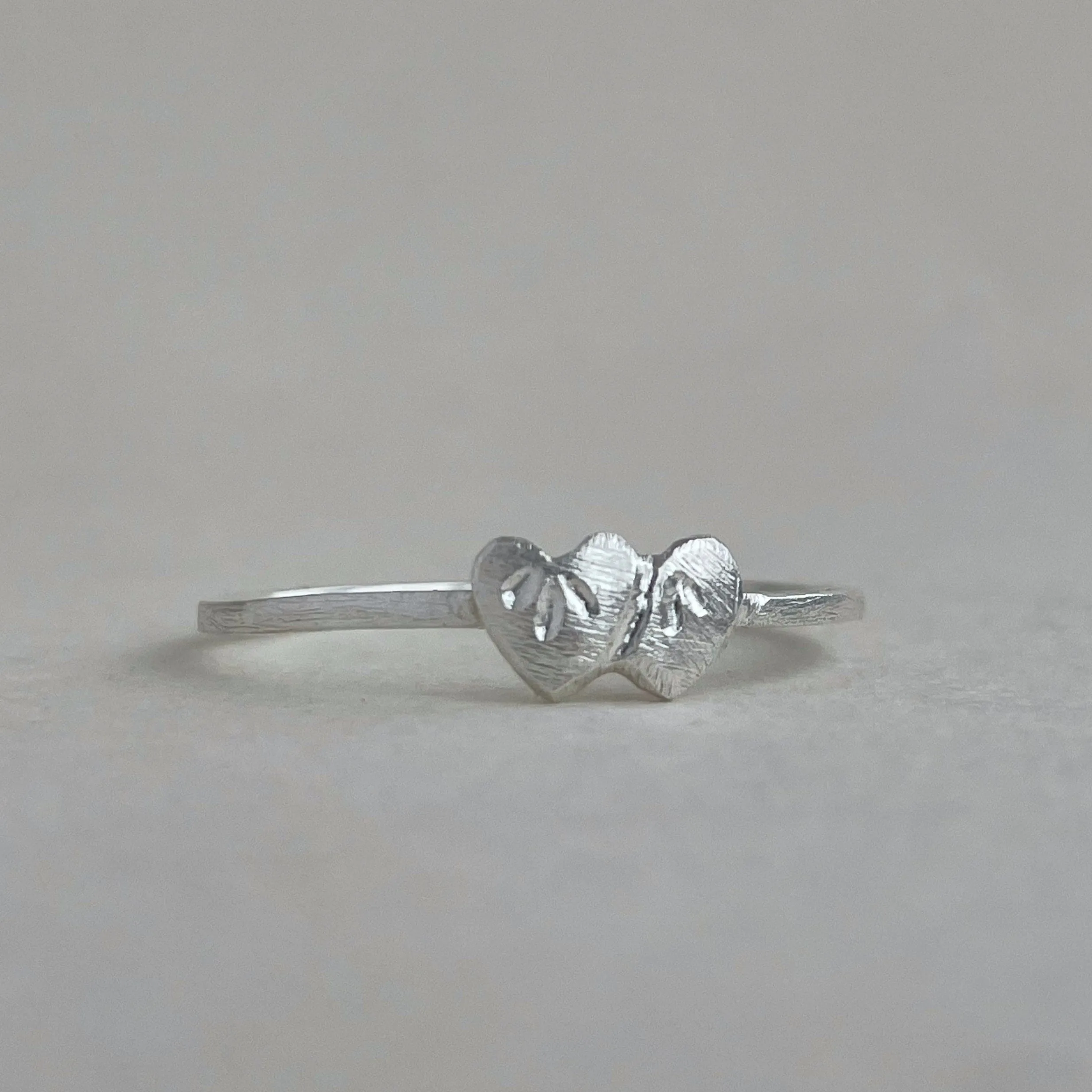 Made to order - LOVER Fede Gimmel ring - Sterling Silver, Yellow Gold, White Gold - stacking ring