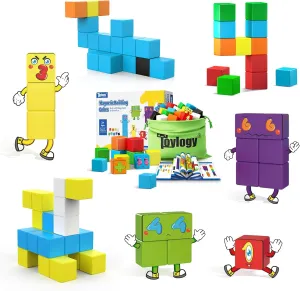 Magnetic Blocks Magworld Building Blocks Edition, STEM Educational Montessori Sensory Learning Toddlers Toys for 3 4 5 Year Old Boys Girls, Number Games 1-10, Birthday Gifts for 3-5 4-8 Year Old Kids