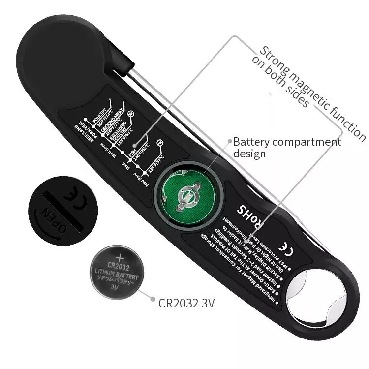 Magnetic Instant-Read Digital Food Thermometer(Black)