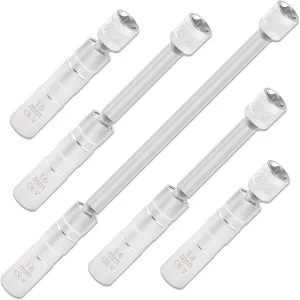 Magnetic Spark Plug Socket Set,14mm & 16mm Thin Wall Socket Spark Plugs Socket for Installing and Removing Spark Plugs,3/8" Drive 12 Points Spark Plug Socket Set Magnetic Kit (5PCS/14 16mm)