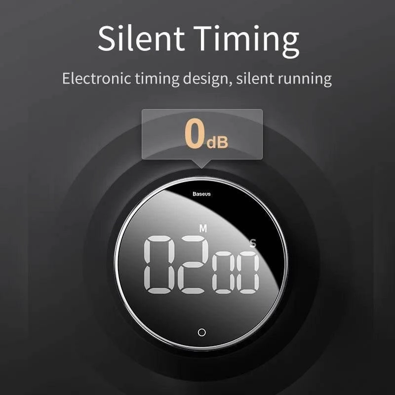 Magnetic Digital Kitchen Timer - Countdown Alarm Clock