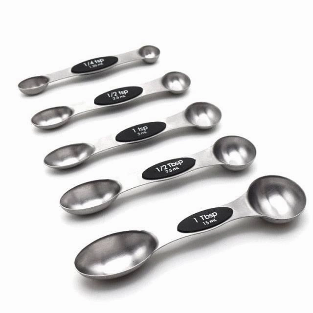Magnetic Measuring Spoons - Set of 5 Accurate Measurement Tools
