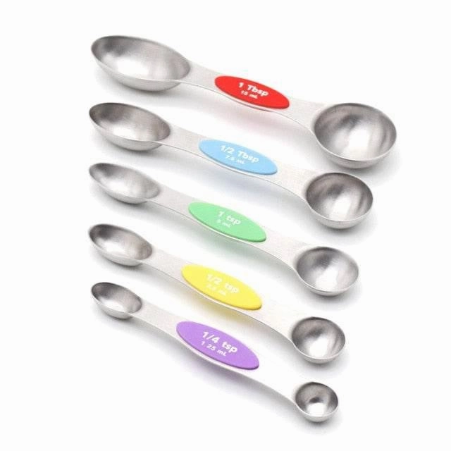 Magnetic Measuring Spoons - Set of 5 Accurate Measurement Tools