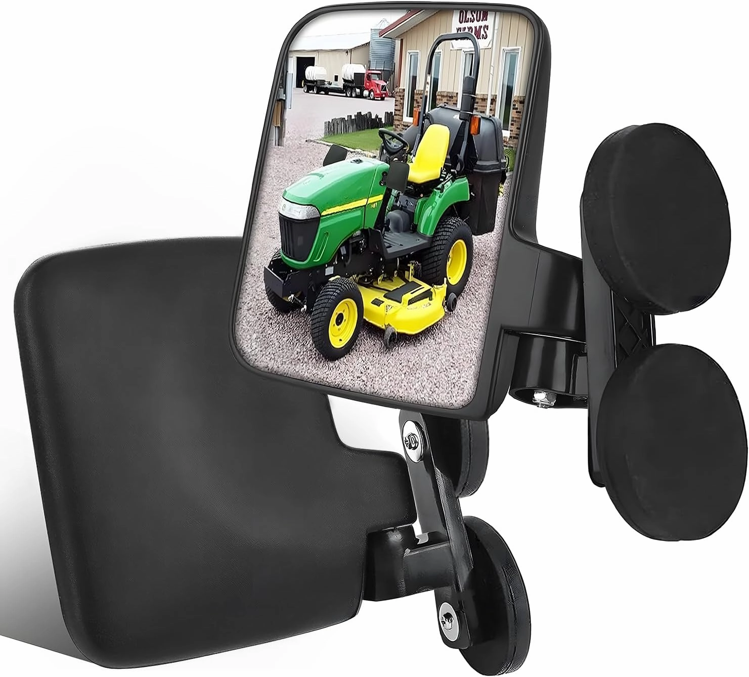 Magnetic Tractor Mirrors, Rearview Mirrors Compatible with Mahindra, Kubota, John Deere, and Lawn Mover Side Mirrors with Strong Magnets, Tractor Accessories Come Pre-Assembled.