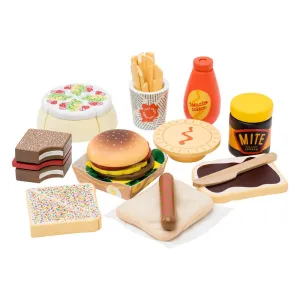 Make Me Iconic Wooden Toy Food Australian Food Set Play Kitchen Role Play Pretend and Imaginative Play 3yrs 