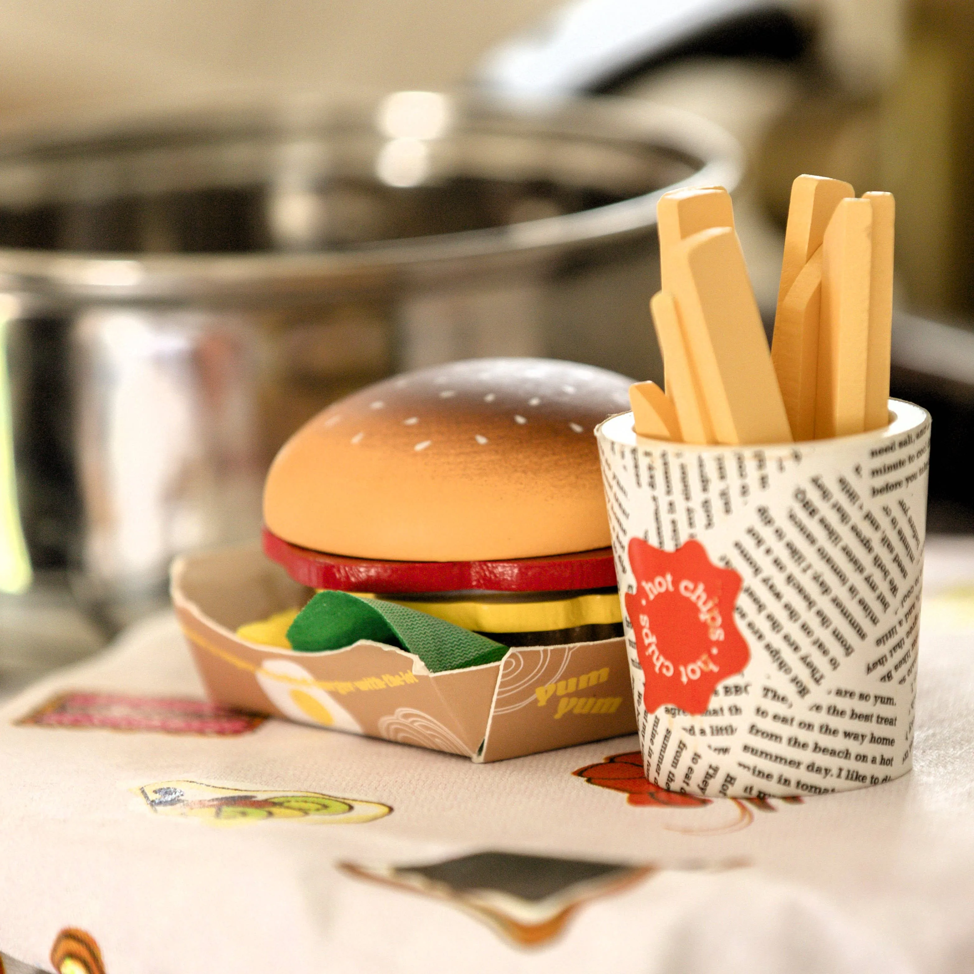 Make Me Iconic Wooden Toy Food Australian Food Set Play Kitchen Role Play Pretend and Imaginative Play 3yrs 
