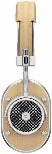 MASTER & DYNAMIC MH40 Over-Ear Wireless Headphones Gen II, Silver Metal/Tan Leather