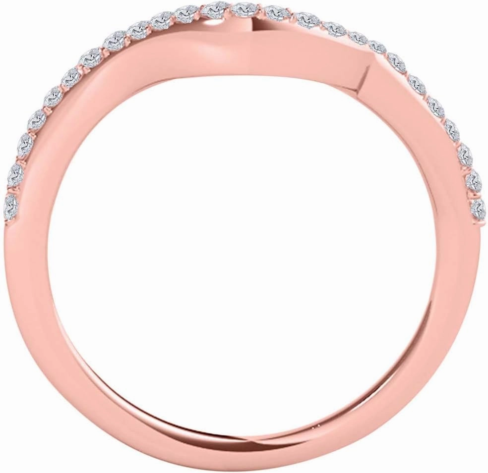 MauliJewels 1.91 Carat Halo Split Shank Interwined Design Sapphire prong 14k Rose Gold