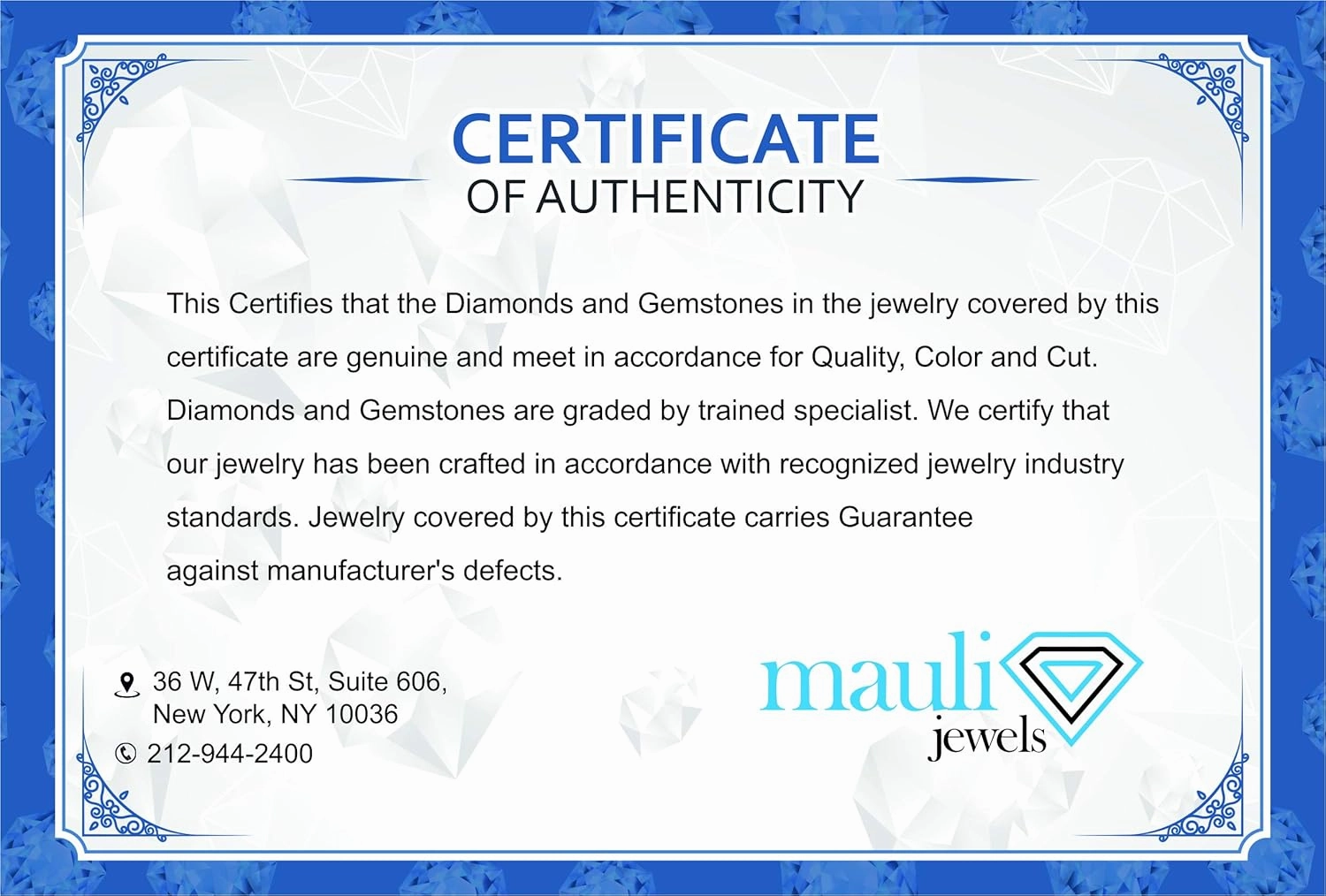 MauliJewels 3/4 Carat Marquise Shape Sapphire & Natural White Diamond Gemstone Ring Prong-Setting 14K Solid Rose Gold