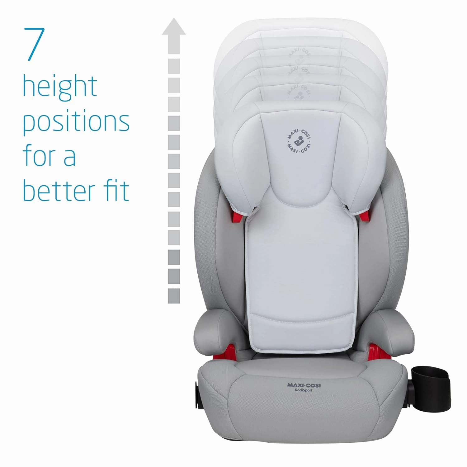 Maxi-Cosi High Back Booster Seats for Cars 40-100 lbs, Rodi Sport, Polished Pebble