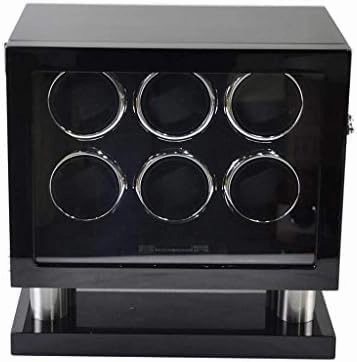 Mechanical Watch Shaker Wooden Double Automatic Watch Winder Storage Boxes for 6 Watches with Led Light (Color : A) (B)