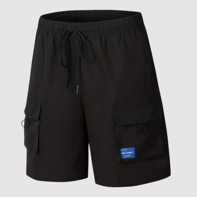 Men's Black Cargo Shorts - Quick-Dry, Lightweight, Multi-Pocket, Adjustable