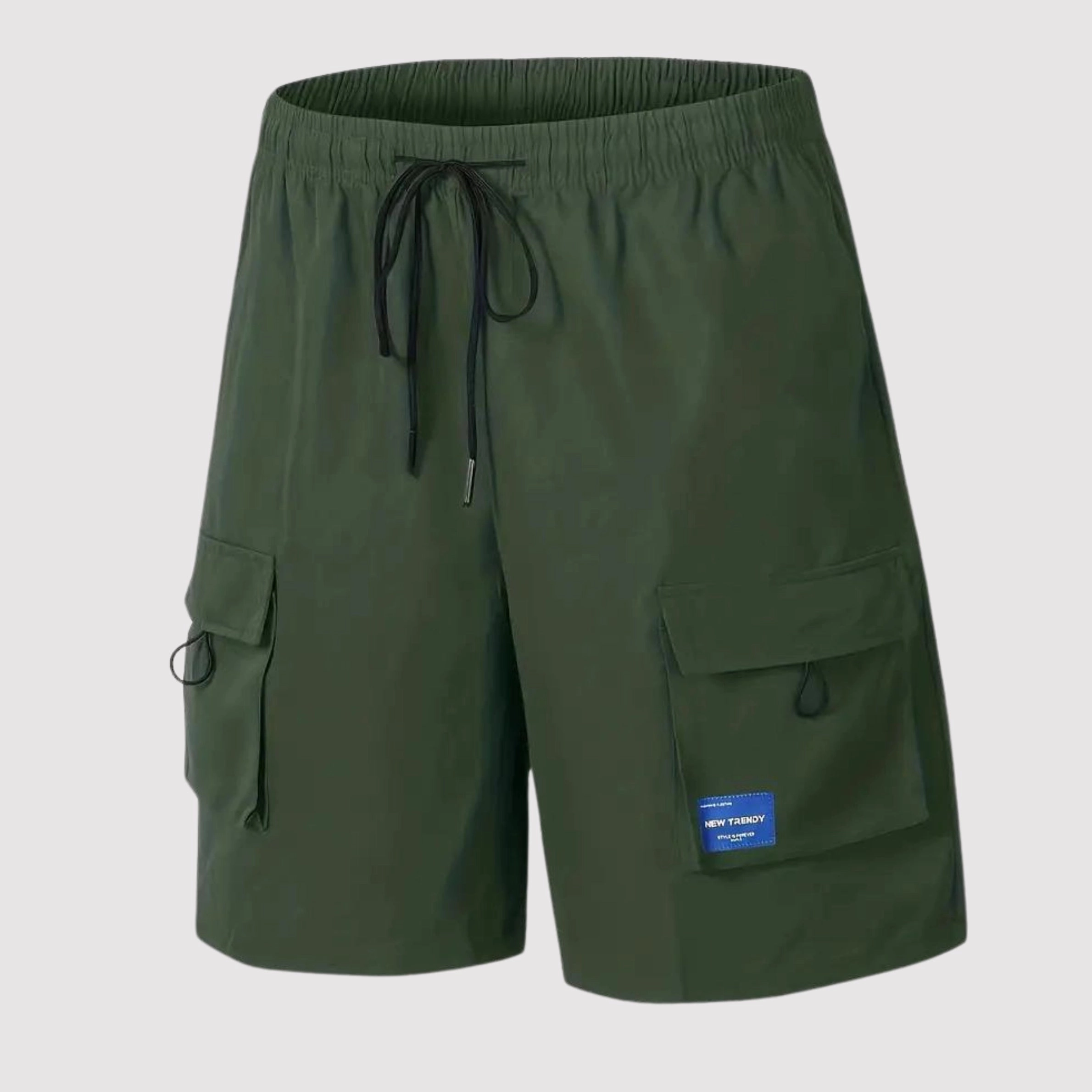 Men's Black Cargo Shorts - Quick-Dry, Lightweight, Multi-Pocket, Adjustable