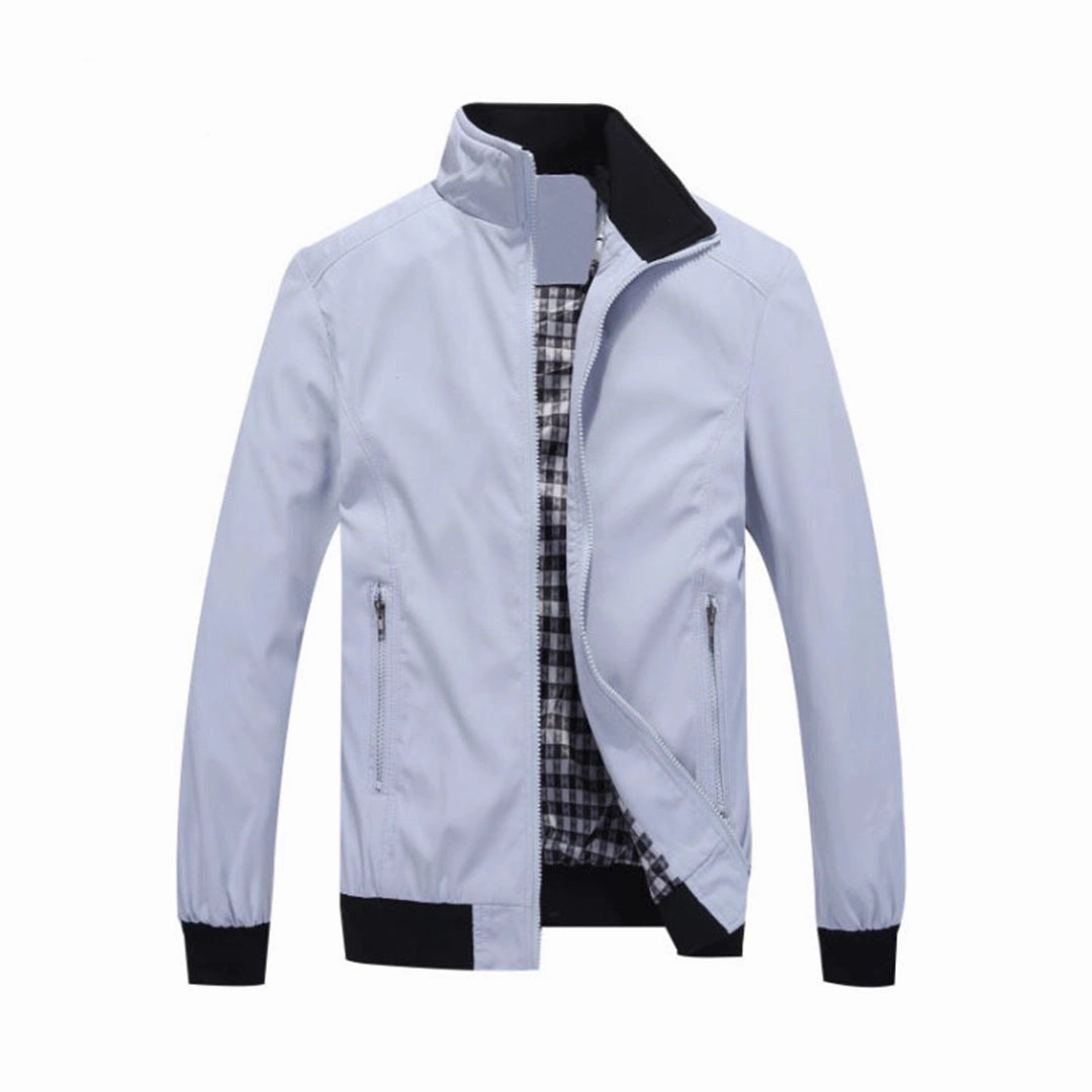 Men's Black Lightweight Water-Resistant Bomber Jacket