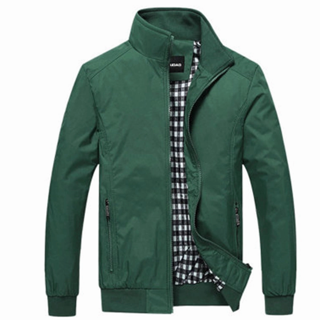 Men's Black Lightweight Water-Resistant Bomber Jacket