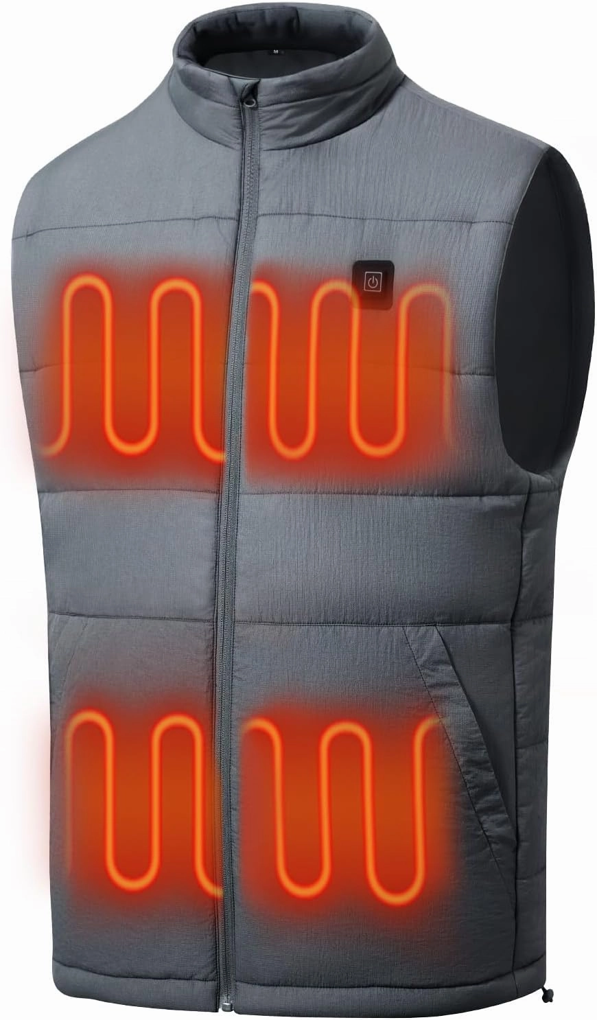 Men's Heated Vest Water-resistant USB Rechargeable Washable Electric Winter Heating Vests (Battery Pack Not Included)