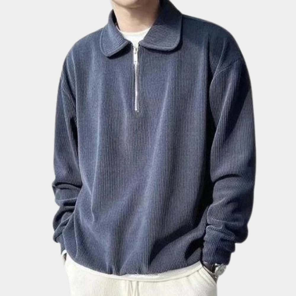 Men's Lightweight Cotton Ribbed Blazer - Casual, Versatile Fashion