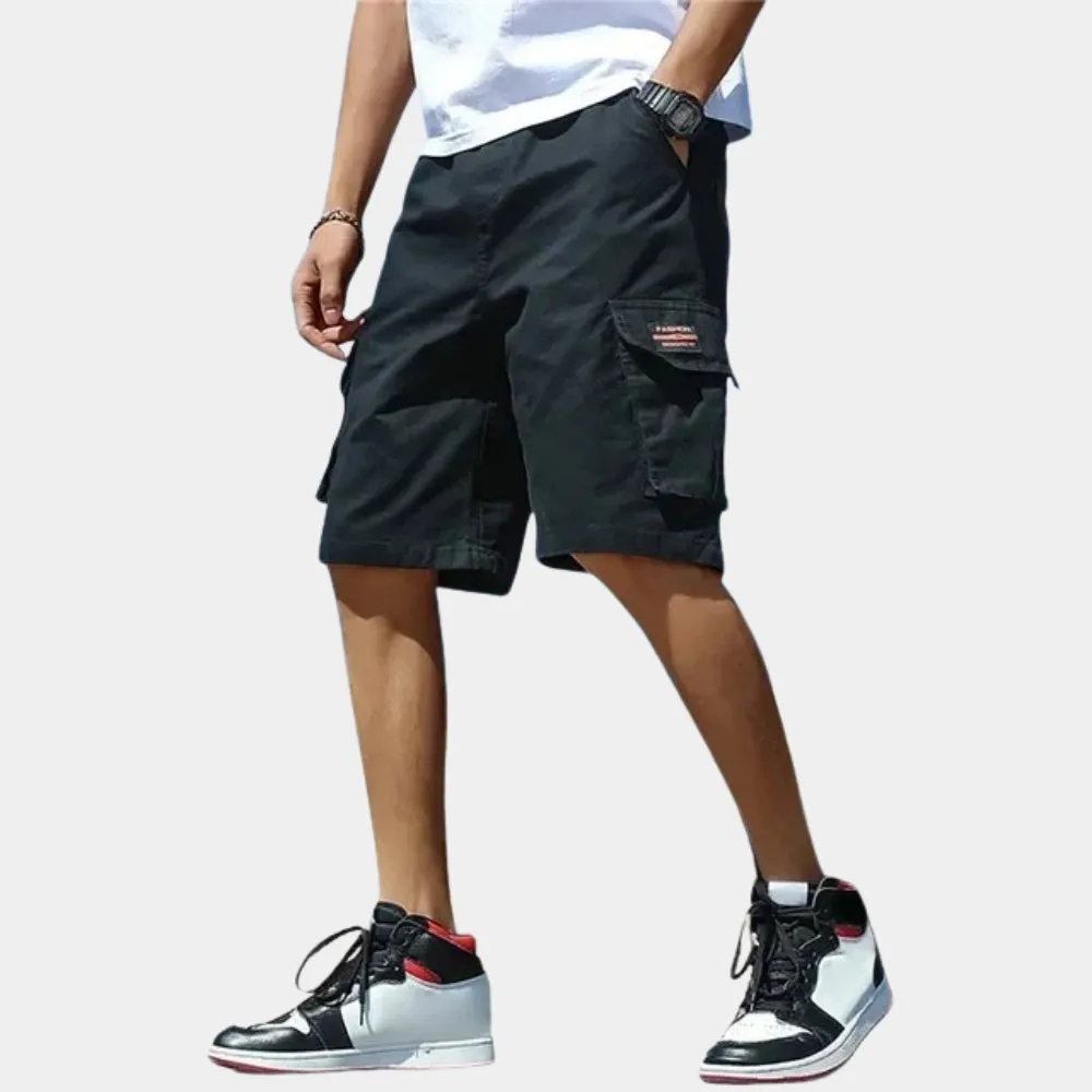 Men's Beige Utility Cargo Shorts - Lightweight, Multi-Pocket Summer Wear