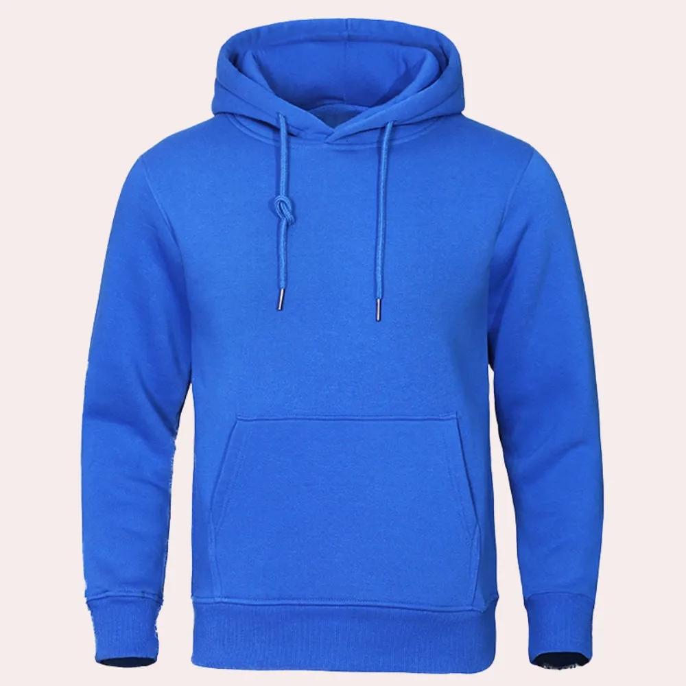 Men's Fleece-Lined Tan Zip-Up Hoodie - Lightweight Everyday Comfort