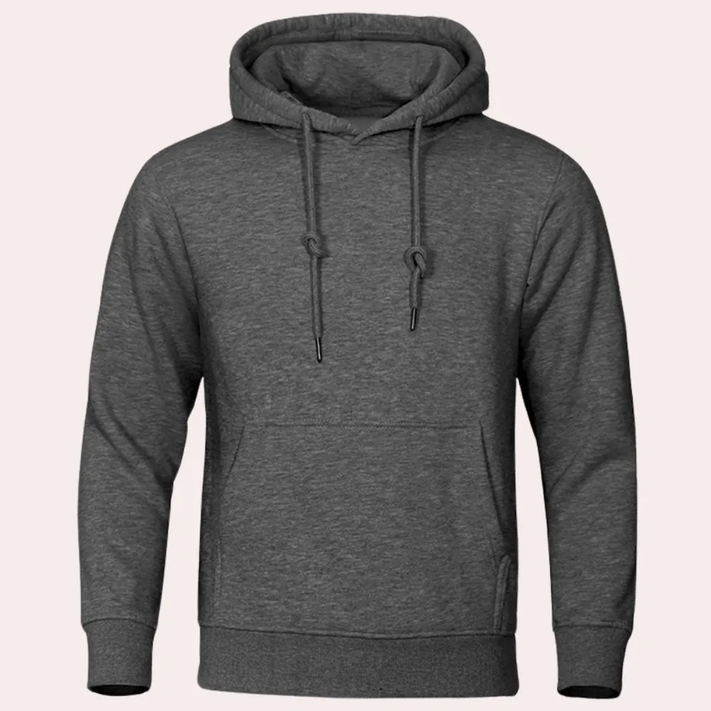 Men's Fleece-Lined Tan Zip-Up Hoodie - Lightweight Everyday Comfort