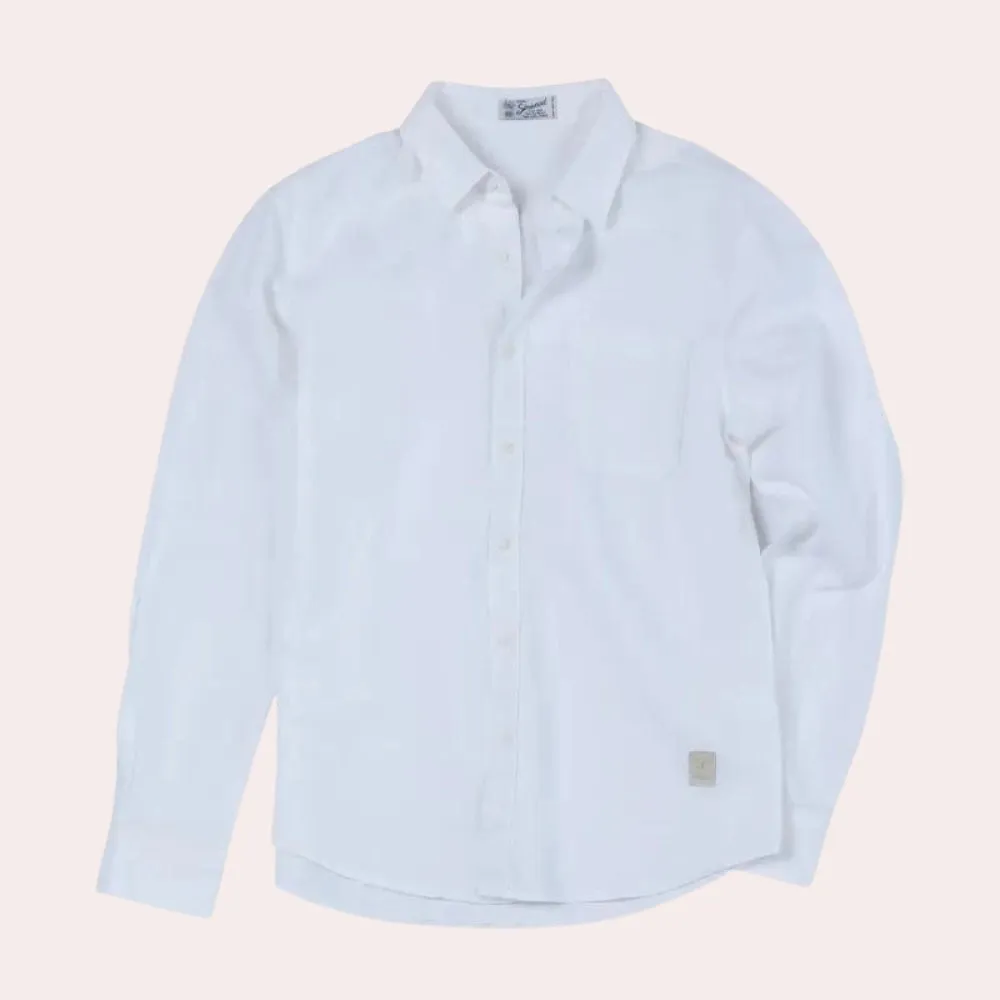 Men's Yellow Linen Shirt - Lightweight, Breathable, Tailored Fit