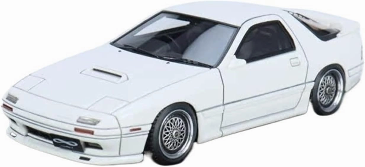 Metal Vehicles Toys 1:43 for Mazda Savanna RX7 Infini FC3S White Resin Car Model Collection Vehicle Display Placement Home Or Office Décor