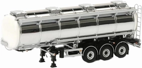 Metal Vehicles Toys 1:50 for 3-axle Clean Version Vacuum Tank Trailer Alloy Car Model Collection Rare Ornaments Home Or Office Décor
