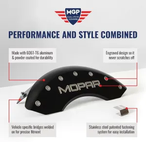 MGP Caliper Covers - Brake Caliper Covers 2022-2023 Honda Civic - Front and Rear Set - Red