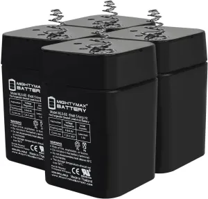 Mighty Max Battery 6V 5AH SLA Replacement Battery Compatible with Moultrie Game Feeder - 4 Pack