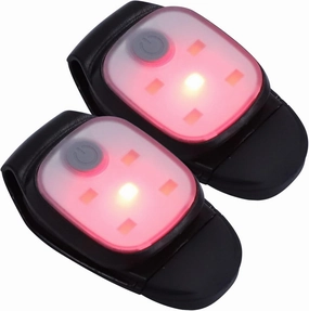 Milisten 2 Pack Running Lights Clip on Led Camping Safety Lamp for Night Jogging Reflective Running Gear