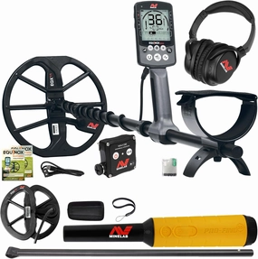 Minelab Equinox 800 Metal Detector with 6" Coil, Lower Shaft, and Pro-Find 35