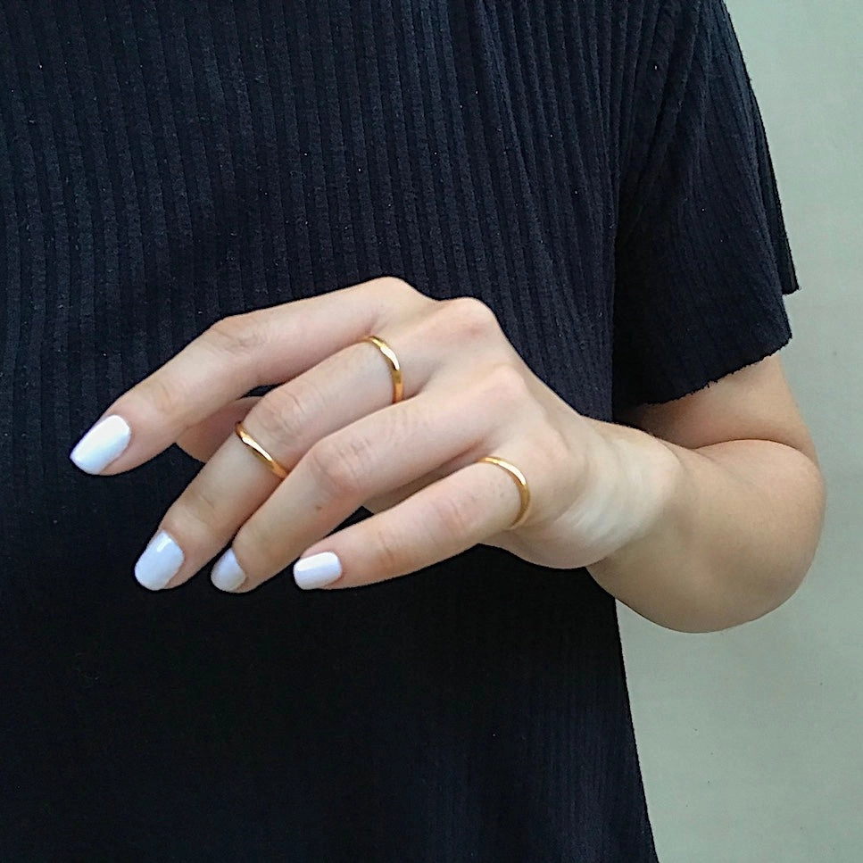 Minimalist Fine Steel Ring