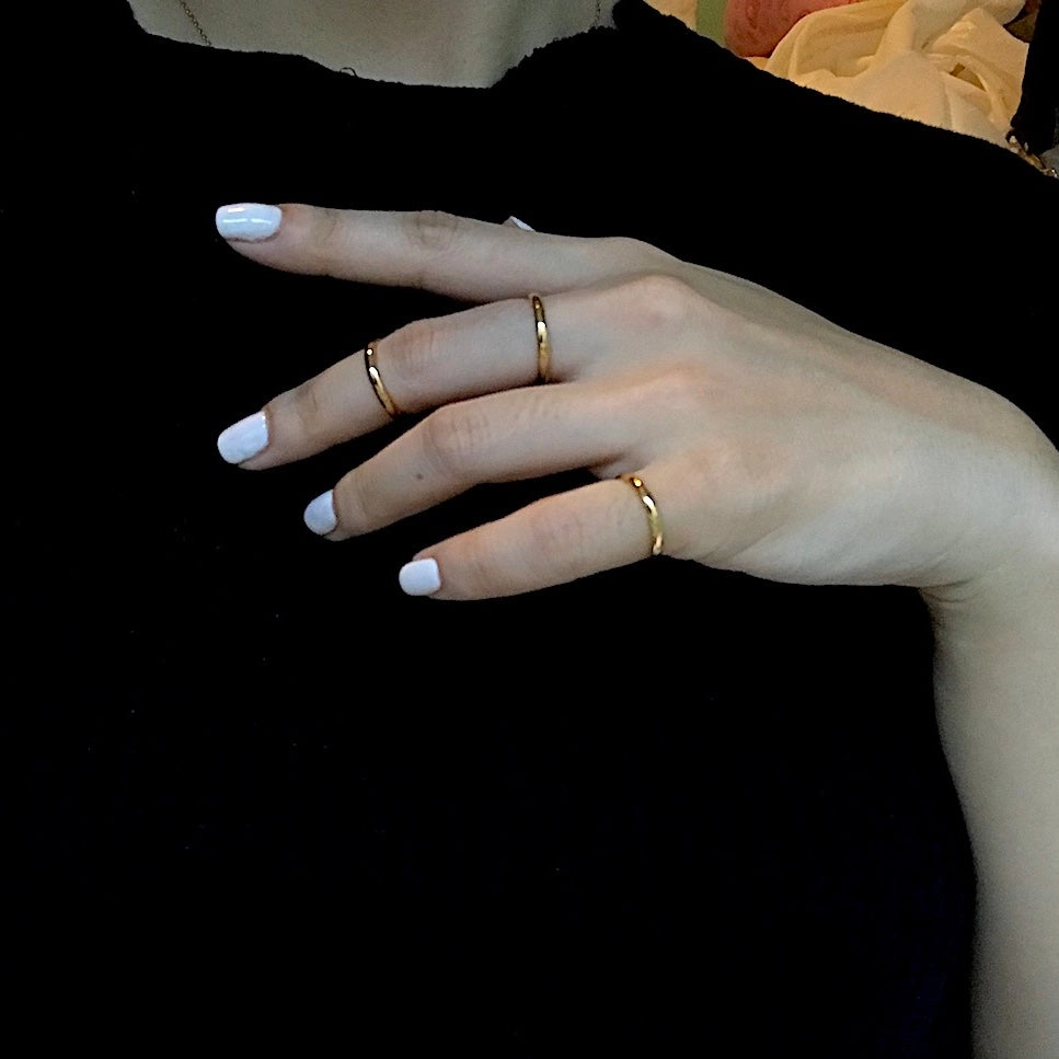 Minimalist Fine Steel Ring
