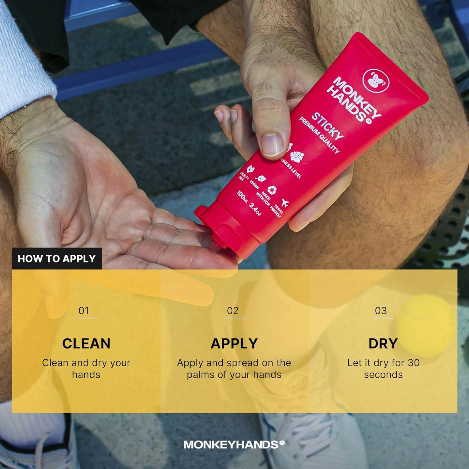 MonkeyHands Gel Grip Pole Dance, Calisthenics, Rings, Parkour, Gymnastics, Padel, Tennis and More - High Performance - Skin Friendly, Vegan