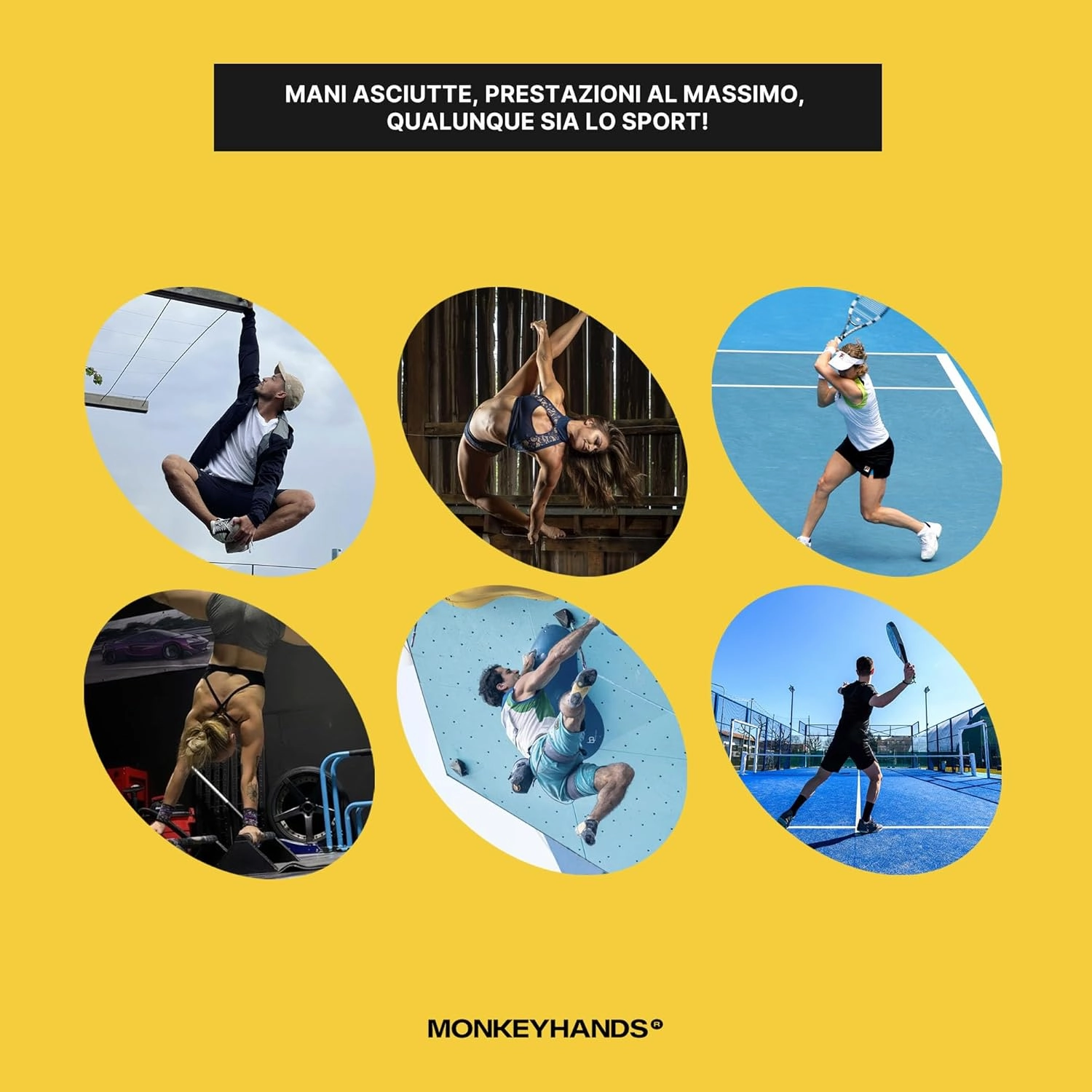 MonkeyHands Gel Grip Pole Dance, Calisthenics, Rings, Parkour, Gymnastics, Padel, Tennis and More - High Performance - Skin Friendly, Vegan