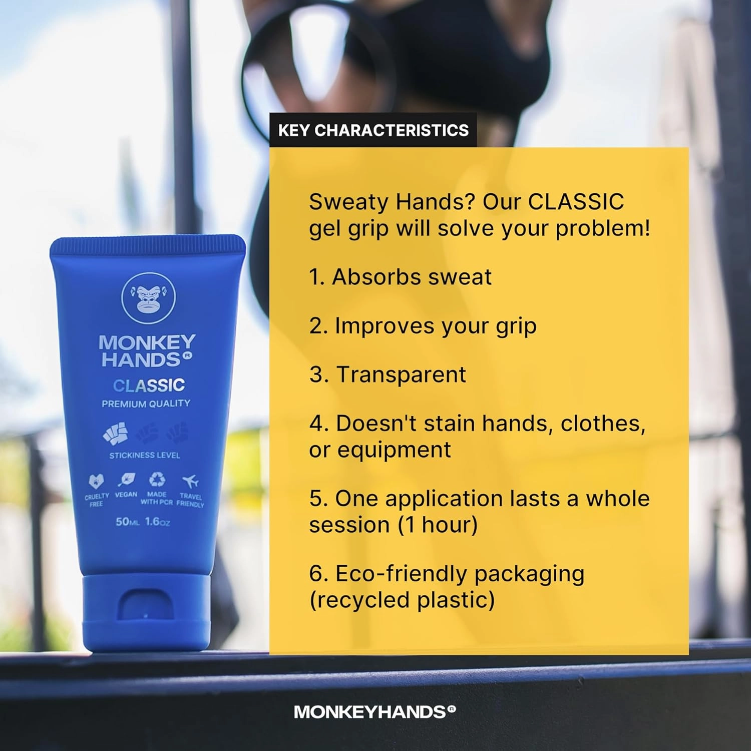 MonkeyHands Gel Grip Pole Dance, Calisthenics, Rings, Parkour, Gymnastics, Padel, Tennis and More - High Performance - Skin Friendly, Vegan