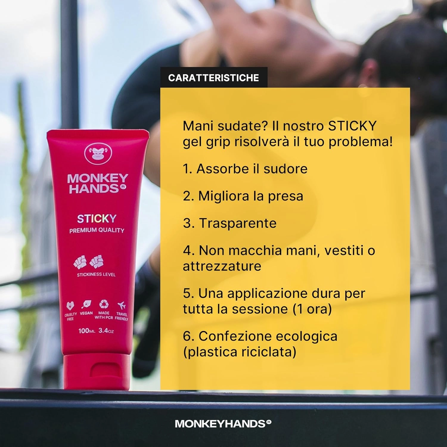 MonkeyHands Gel Grip Pole Dance, Calisthenics, Rings, Parkour, Gymnastics, Padel, Tennis and More - High Performance - Skin Friendly, Vegan