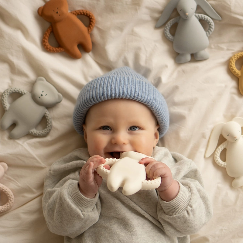 Moonie teething ring 'Natural' Cream