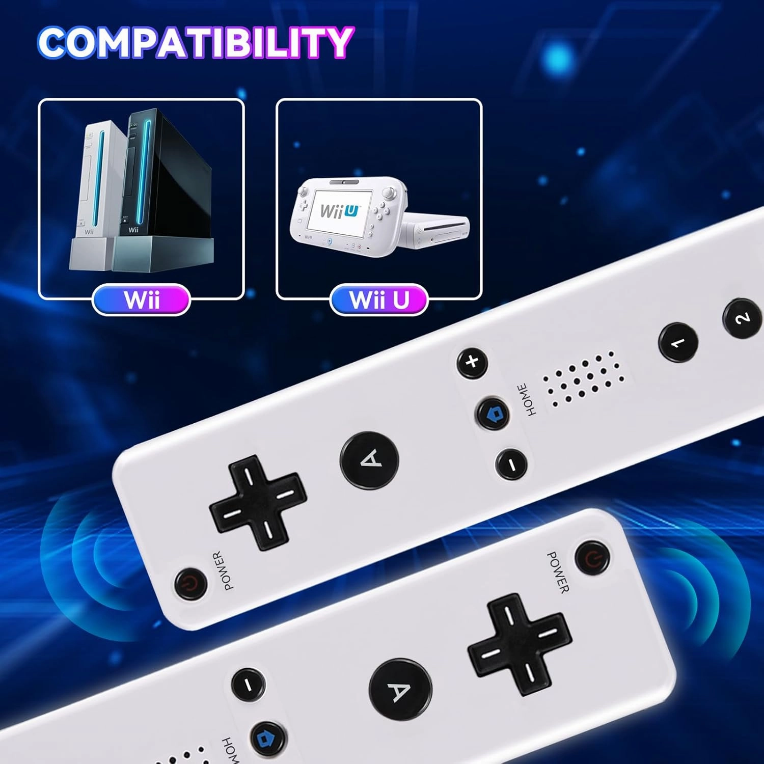 Motion Plus Wii Controllers 2Packs with Nunchucks, Wii Remote Controllers Compatible for wii and Wii U with Built in Motion Plus