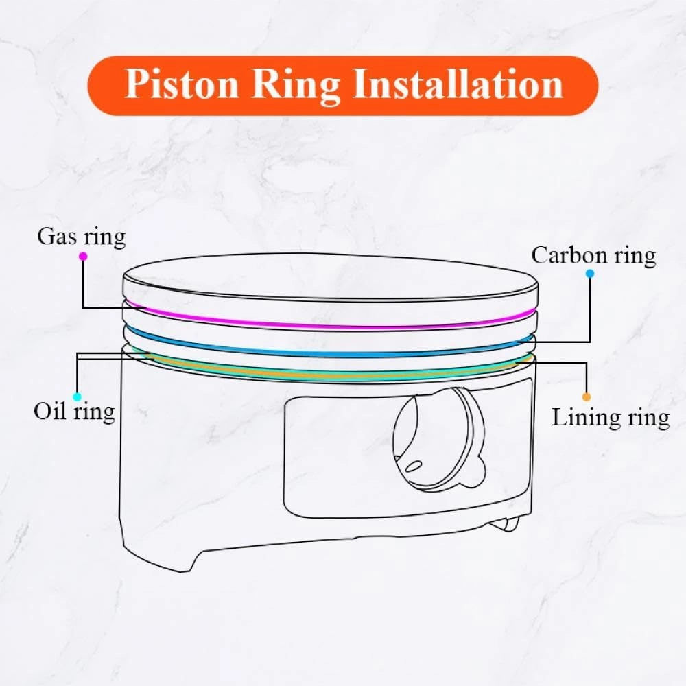 Motorcycle Piston Rings Kit Compatible With YBR250 XG250 TRICKER YFM25R 250 XT250 Serow YS250 Size 74 To 75mm(PISTON RINGS 74MM)