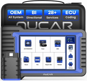 MUCAR OBD2 Scanner Diagnostic Tool, Bidirectional Scan Tool, All Systems 28  Reset, Obd2 Scanner Bluetooth for Car with Active Test ECU Coding, FCA Autoauth, Lifetime Free Update
