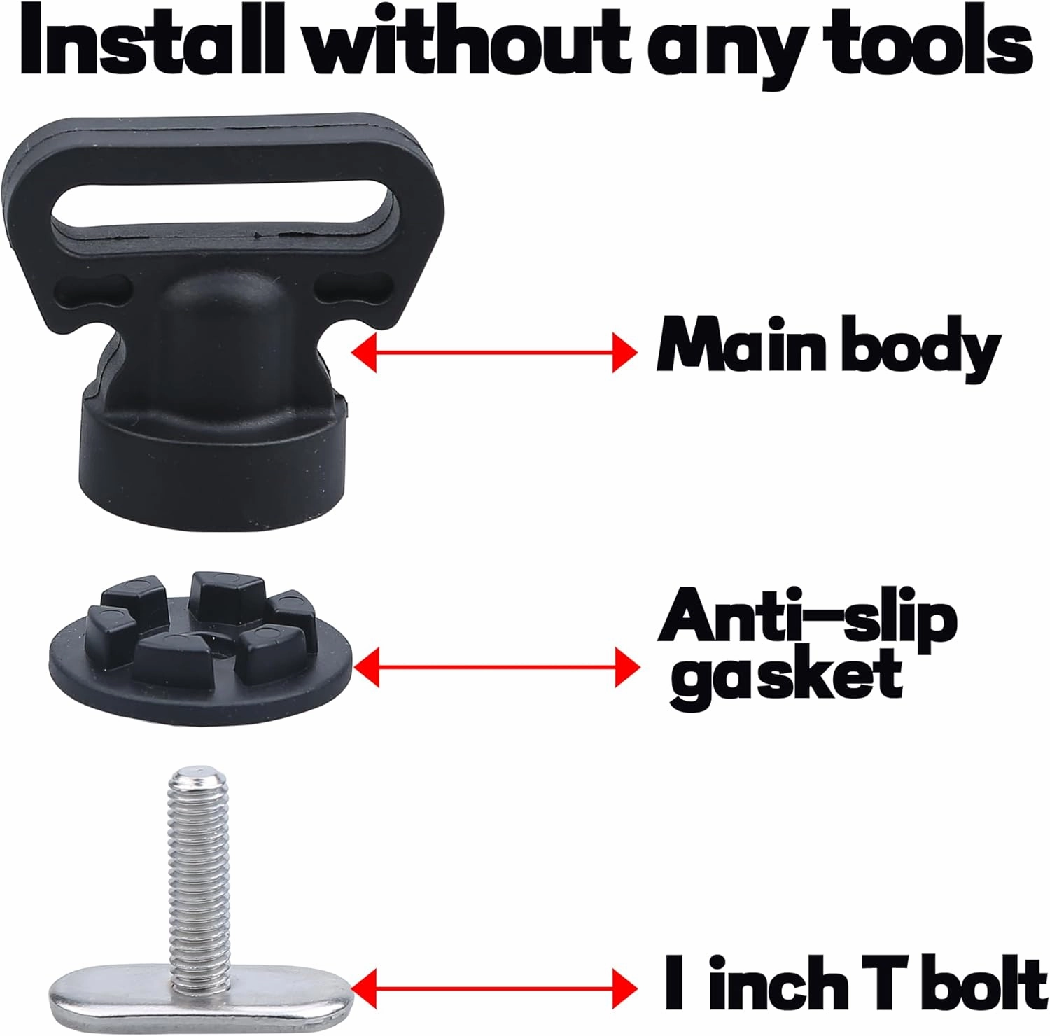 MX Kayak Track Mount Vertical Tie Downs Rail Mounts,Eye Bolt Tie Down Rings for Canoes, Kayaks, and Fishing Boat Accessories