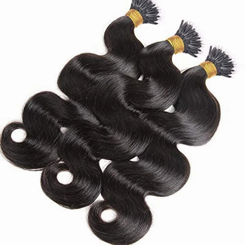 Nano Ring Real Human Hair Extensions Brazilian Body Wave 100% Remy Hair Nano Bead Hair Extensions for Women(22INCH #4 Medium Brown)