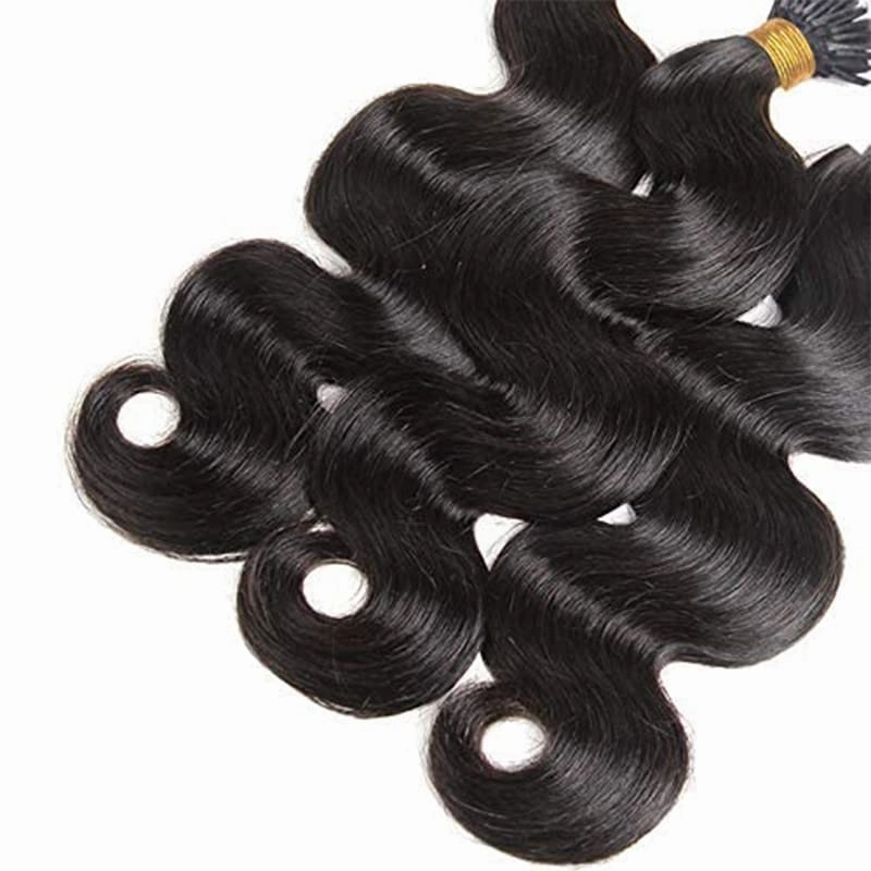 Nano Ring Real Human Hair Extensions Brazilian Body Wave 100% Remy Hair Nano Bead Hair Extensions for Women(22INCH #4 Medium Brown)